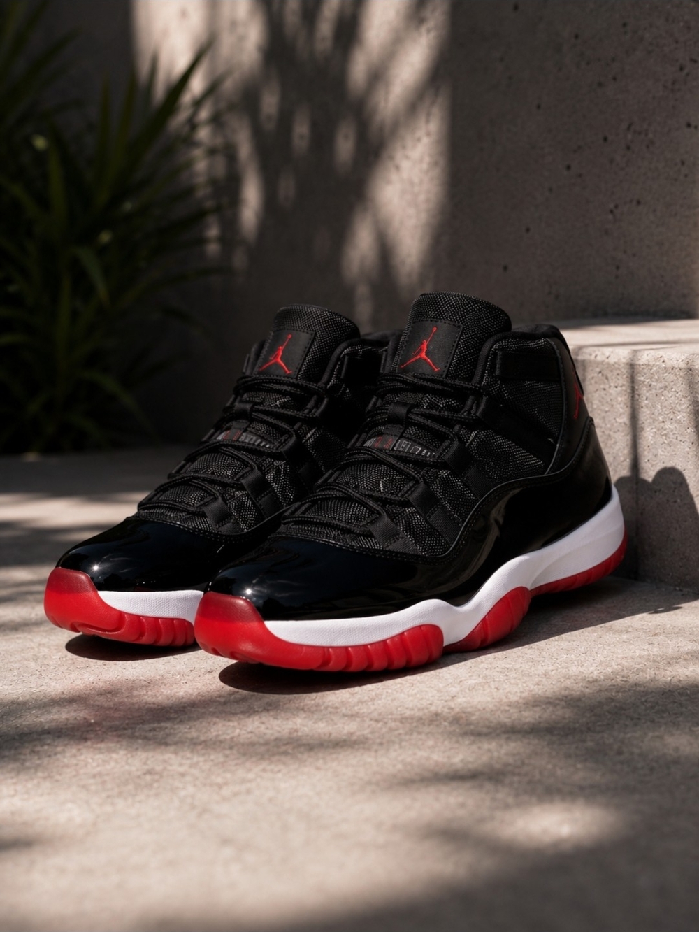 Jordan Men's High-Top Basketball Shoes in Black and Red